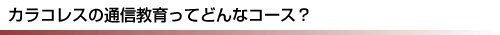 カラコレスの通信教育ってどんなコース？